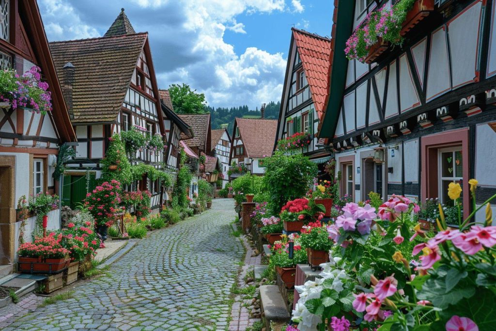 fleurs & colombages de Hunspach-gite-huth-alsace fleurs & colombages de Hunspach-gite-huth